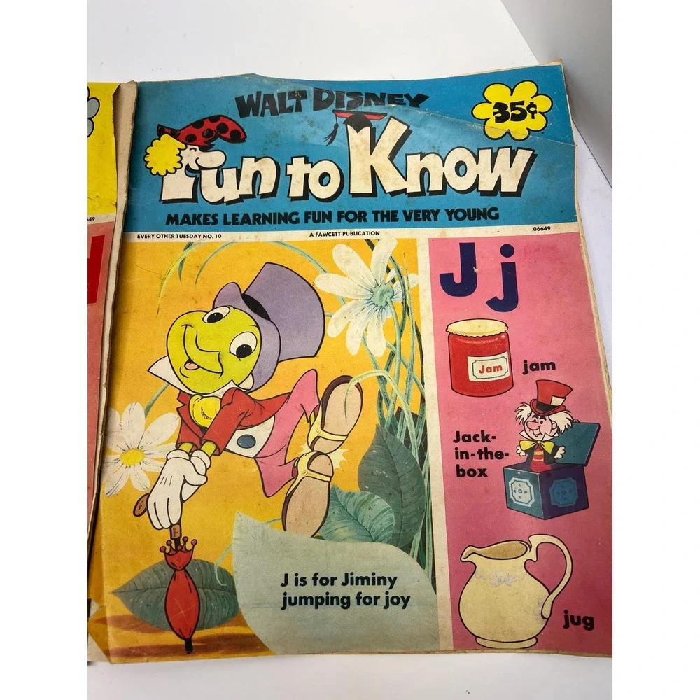 VTG‎ 1972 Walt Disney Fun to Know Magazines Lot of 3 Number 2, 4, 10